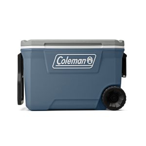 Coleman 316 Series 62QT Lakeside Blue Hard Chest Wheeled Cooler for Backyard, Camping, Beach or Tailgate