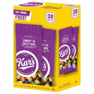 Kar’s Gluten-Free Sweet ‘n Salty Trail Mixes, 1.75 Oz, 30 Count