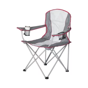 Ozark Trail Adult Oversized Quad Chair, Off White & Gray